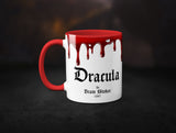 Dracula by Bram Stoker Mug. Coffee Mug with Dracula book design, Bookish Gift,Literature Mug, Book Lover Mug, Librarian gift.
