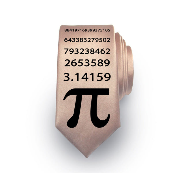 Pi Number Tie, Necktie, Mathematician Gift, Mathematics, Math Teacher Gift.