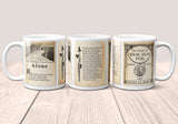 Alone by Edgar Allan Poe Mug. Coffee Mug with full text of Edgar Allan Poe's "Alone" poem, Bookish Gift,Literary Mug