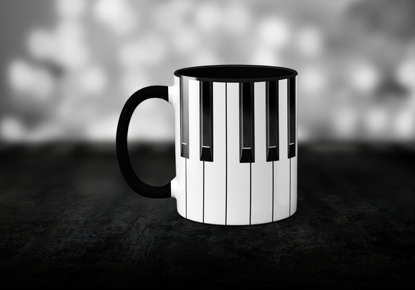 Music Mug, Piano Keys Mug, Piano Keyboard Mug, Musician Mug, Music Teacher Gift.