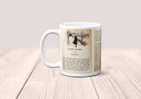Jane Eyre by Charlotte Brontë Mug. Coffee Mug with Jane Eyre book Title and Book Pages, Bookish Gift, Literary Mug.
