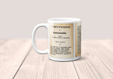 Crime and Punishment by Fyodor Dostoyevsky Mug.Coffee Mug with Crime and Punishment (Russian version) book Title and Book Pages,Bookish Gift