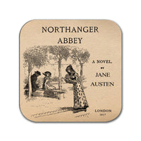 Northanger Abbey by Jane Austen Coaster. Coffee Mug Coaster with Northanger Abbey book design, Bookish Gift, Literary Gift