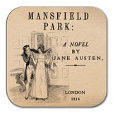 Mansfield Park by Jane Austen Coaster. Coffee Mug Coaster with Mansfield Park book design, Bookish Gift, Literary Gift