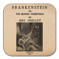 Frankenstein; or, The Modern Prometheus by Mary Shelley Coaster. Coffee Mug Coaster with Frankenstein book design, Bookish Gift