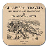 Gulliver's Travels by Jonathan Swift Coaster. Coffee Mug Coaster with Gulliver book design, Bookish Gift, Literary Gift
