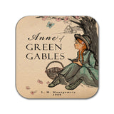 Anne of Green Gables by Lucy Maud Montgomery Coaster. Coffee Mug Coaster with Anne of Green book design, Bookish Gift, Literary Gift