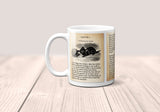 Through the Looking-Glass, and What Alice Found There by Lewis Carroll Mug.Coffee Mug with pages of "Looking Glass" book,Literary Coffee Mug