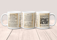 19th Amendment to the U.S. Constitution: Women's Right to Vote Coffee Mug, August 18, 1920, Women's rights