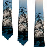 Old Ship Necktie, Book Necktie, Old Book Illustration Tie.