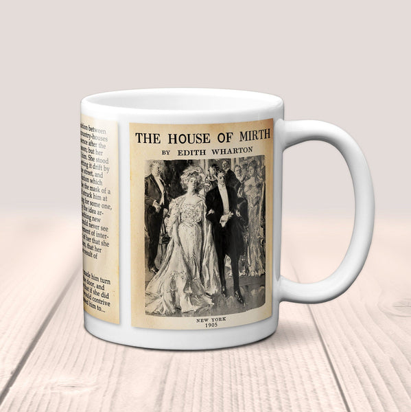 The House of Mirth by Edith Wharton Mug. Coffee Mug with House of Mirth book Title and Book Pages, Bookish Gift, Literature Mug, Book Lover