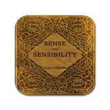 Sense and Sensibility by Jane Austen Coaster. Coffee Mug Coaster with Sense and Sensibility book design, Bookish Gift, Literary Gift