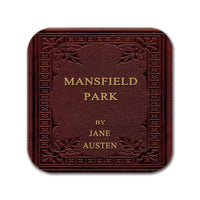 Mansfield Park by Jane Austen Coaster. Coffee Mug Coaster with Mansfield Park book design, Bookish Gift, Literary Gift
