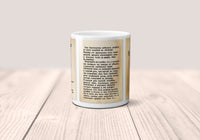 Crime and Punishment by Fyodor Dostoyevsky Mug.Coffee Mug with Crime and Punishment (Russian version) book Title and Book Pages,Bookish Gift