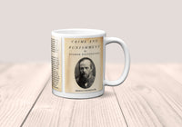 Crime and Punishment by Fyodor Dostoyevsky Mug.Coffee Mug with Crime and Punishment (English version) book Title and Book Pages,Bookish Gift