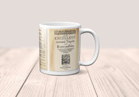 An excellent conceited tragedy of Romeo and Juliet by William Shakespeare Mug. Coffee Mug with  Romeo and Juliet book Title and Book Pages