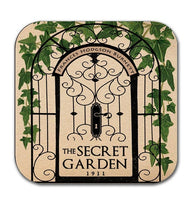 The Secret Garden by Frances Hodgson Burnett Coaster. Coffee Mug Coaster with The Secret Garden book design, Bookish Gift, Literary Gift