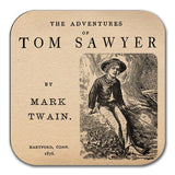 The Adventures of Tom Sawyer by Mark Twain Coaster. Coffee Mug Coaster with  Tom Sawyer book design, Bookish Gift, Literary Gift