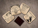 4 coasters with famous poems by Edgar Allan Poe. Set of Coffee Mug Coasters with Edgar Poe poems-The Raven, Alone and Annabel Lee