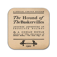The Hound of the Baskervilles by Arthur Conan Doyle Coaster. Mug Coaster with Sherlock Holmes book design, Bookish Gift, Literary Gift.