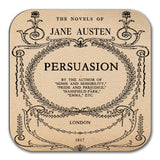 Persuasion by Jane Austen Coaster. Coffee Mug Coaster with Persuasion book design, Bookish Gift, Literary Gift