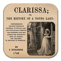 Clarissa, or, the History of a Young Lady by Samuel Richardson Coaster. Coffee Mug Coaster with Clarissa book design, Bookish Gift, Literary