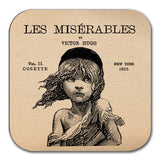 Les Misérables by Victor Hugo Coaster (English version). Coffee Mug Coaster with Les Misérables book design, Bookish Gift, Literary Gift