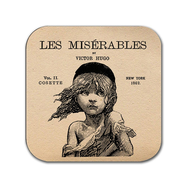 Les Misérables by Victor Hugo Coaster (English version). Coffee Mug Coaster with Les Misérables book design, Bookish Gift, Literary Gift
