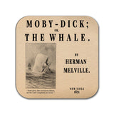 Moby-Dick; or, The Whale by Herman Melville Coaster. Coffee Mug Coaster with Moby-Dick book design, Bookish Gift, Literary Gift