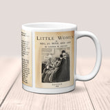 Little Women by Louisa M. Alcott Mug. Coffee Mug with Little Women Title and Book Pages, Literary Mug, Book Lover Mug, Librarian gift.