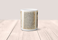 The Hunchback of Notre-Dame (Notre-Dame de Paris) by Victor Hugo Mug. Coffee Mug with Hunchback of Notre-Dame book Title and Book Pages