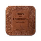 Pride and Prejudice by Jane Austen Coaster. Coffee Mug Coaster with Pride and Prejudice book design, Bookish Gift, Literary Gift