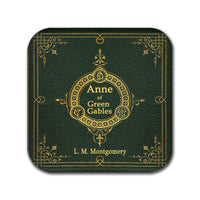 Anne of Green Gables by Lucy Maud Montgomery Coaster. Coffee Mug Coaster with Anne of Green book design, Bookish Gift, Literary Gift