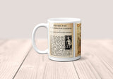 Peter Pan in Kensington Gardens by J. M. Barrie Mug. Coffee Mug with Peter Pan book Title and Book Pages, Bookish Gift, Literary Mug.