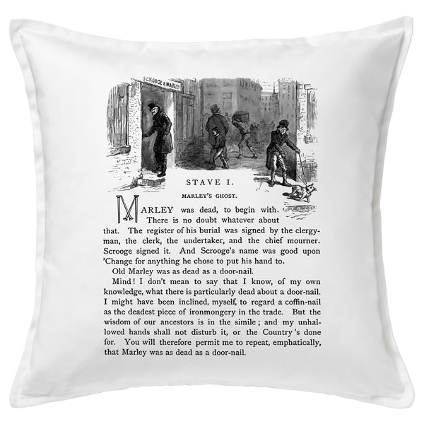 A Christmas Carol by Charles Dickens Pillow Cover, Book pillow cover.