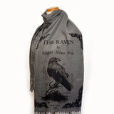 The Raven by Edgar Allan Poe  Shawl Scarf Wrap (Heather Gray)