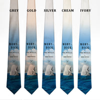 Moby-Dick Necktie, Moby-Dick; or, The Whale by Herman Melville Tie, Book Necktie.