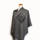 The Raven by Edgar Allan Poe  Shawl Scarf Wrap (Heather Gray)