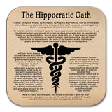 Hippocratic Oath Coaster (English Version), Gift for Doctor, Gift for Physician, Doctor gift Idea, Graduation Gift for Dr, Physician Gift