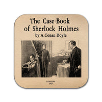 6 coasters with Sherlock Holmes by Arthur Conan Doyle stories. Six Coffee Mug Coasters with stories by Arthur Conan Doyle's book designs