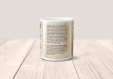 The Picture of Dorian Gray by Oscar Wilde Mug. Coffee Mug with  Dorian Gray book Title and Book Pages, Bookish Gift, Literary Mug.