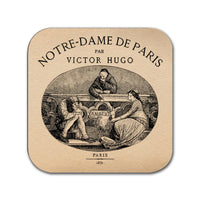 Notre-Dame de Paris by Victor Hugo Coaster. Coffee Mug Coaster with Notre-Dame de Paris book design, Bookish Gift, Literary