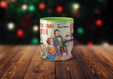 A Christmas Carol by Charles Dickens Mug and Coaster Set. Coffee Mug  and Coaster with Christmas Carol design, Christmas Gift.
