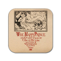 6 coasters with works of Oscar Wilde. De Profundis, Poems, The Happy Prince and other Tales, The Picture of Dorian Gray.
