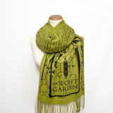 The Secret Garden Scarf Shawl Wrap. Book scarf, Literary scarf, Classic Literature, Frances Hodgson Burnett