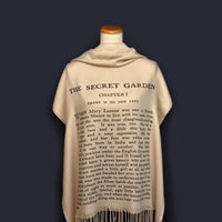 The Secret Garden Scarf Shawl Wrap. Book scarf, Literary scarf, Classic Literature, Frances Hodgson Burnett
