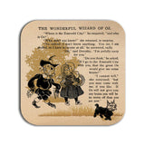 6 coasters with Wizard of Oz by Frank Baum design. Six Coffee Mug Coasters with The Wonderful Wizard of Oz design.