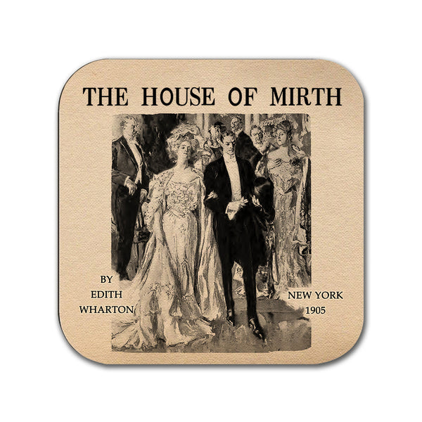 The House of Mirth by Edith Wharton Coaster. Coffee Mug Coaster with The House of Mirth book design, Bookish Gift, Literary Gift