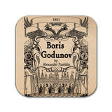 6 coasters with Alexander Pushkin's works. Six Coffee Mug Coasters with famous works by Alexander Pushkin designs.