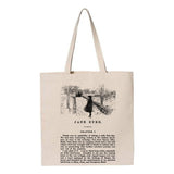 Jane Eyre by Charlotte Brontë tote bag. Handbag with Jane Eyre book design. Book Bag. Library bag. Market bag